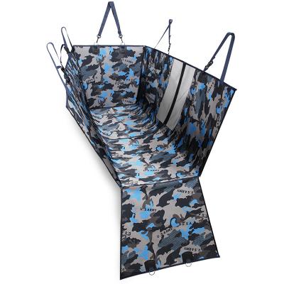 China Custom Viable Blue Camouflage 900d Oxford Dog Carrier Dog Car Seat Cover Waterproof Dog Car Seat Cover for sale