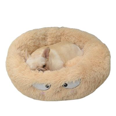 China Sustainable Handmade Luxury Plush Dog Winterdog Warm Pet Bed Around Big Small Crown Dog Beds for sale