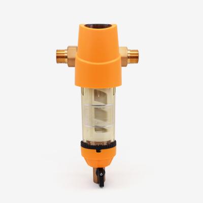 China Commercial Orange Color High Flow Home Use Water Purifier Large Backwash Front Pre-Filter for sale