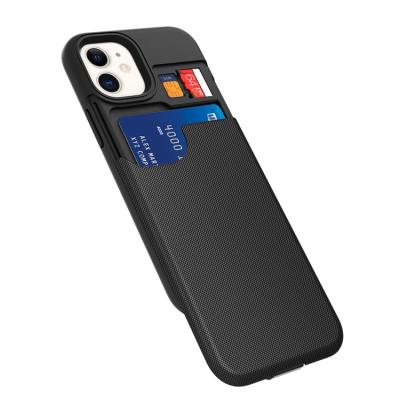 China Mini 11 Armor Shockproof Hybrid Handset Case ID Credit Card Holder Phone Case Wallet for iphone 12 pro max case for sale