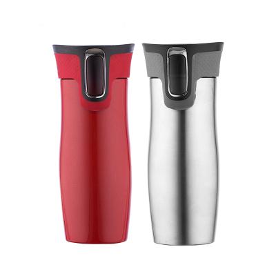 China Viable Whosale Double Wall Stainless Steel Travel Coffee Mug Thermo Insulated Auotoseal Water Bottle for sale