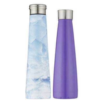 China Sustainable Eco Friendly Popular 500ml Vacuum Insulated Stainless Steel Travel Reusable Marble Outdoor Water Bottle for sale