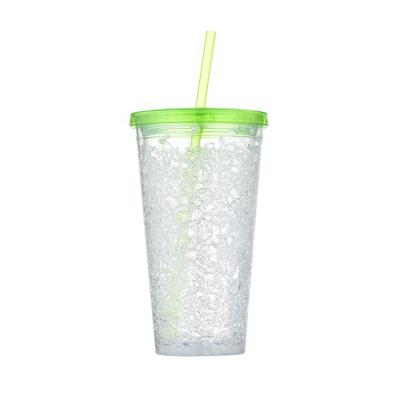 China 560ml Customized Color Clear Plastic Creative Hot Selling Reusable Outdoor Stock Plastic Tumbler for sale