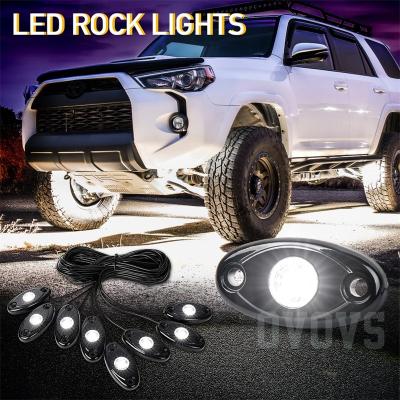 China Universal Car Accessories 8 Pods Univeral Automobiles OVOVS Pink Color Led Rock Lights For Truck for sale