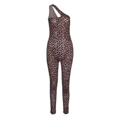 China New high fashion leopard print female skinny moisture absorption sports sexy jumpsuit for sale