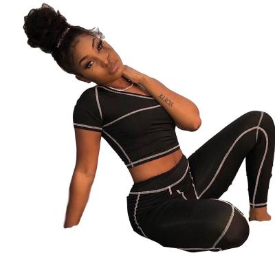 China New Breathable Good Quality Women One-Shoulder Shorts Summer Yoga Workout Skinny Sports Suit for sale