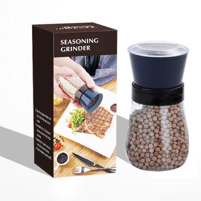 China Viable Wholesale Cheap Plastic Salt Pepper Grinder Set Grinder Spice Bottle Ceramic Grinder Jar for sale