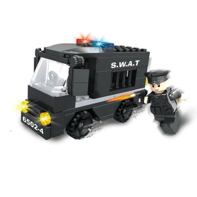 China Hot 90pcs Police Mini Construction Toy HSANHE Kid's New Bang Building Bricks Toys for sale