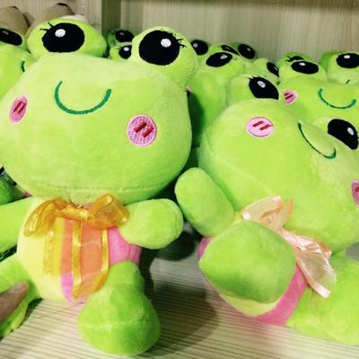 China Green Good Promotion Toy Funny Face Animals Stuffed Plush Bright Smiling Gifts Or Toy for sale