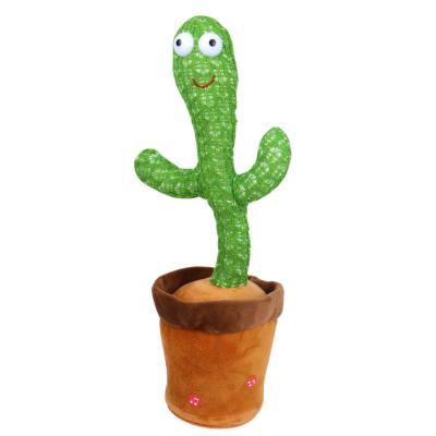 China PPE dancing cactus can sing swing toys learn words doll will glow to learn to speak plush toys dancing cactus for sale