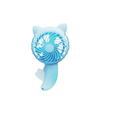 China PVC Amazon selling small cool fan in the summer cartoon cat parent child toys portable manual fan for sale