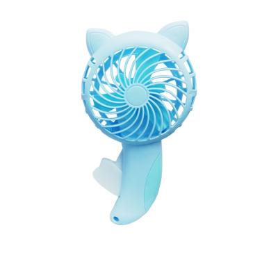 China PVC Amazon selling small cool fan in the summer cartoon cat parent child toys portable manual fan for sale