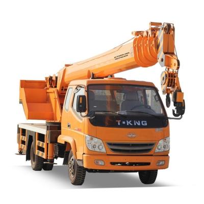 China Construction Small Telescopic 8 Ton Truck Crane QY8 With Basket for sale