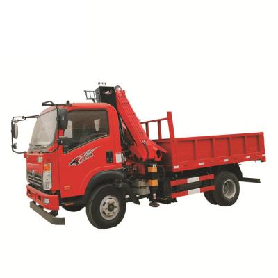 China 3 Tons Knuckle Boom Crane Hydraulic Telescopic Truck Mounted Brick Grab Crane for sale