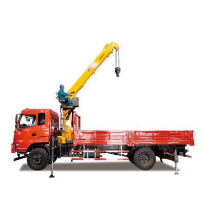 China 6.3 Ton Capacity Truck Mounted Crane With Basket Hydraulic Cylinder For Lifting for sale