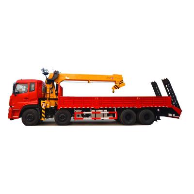 China Hydraulic Pump Truck Mounted Crane With 20 Ton Capacity And Electric Hoist for sale