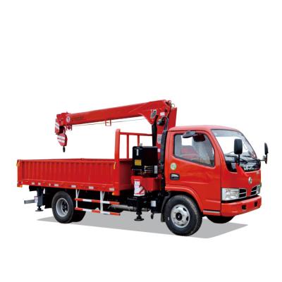 China Dongfeng 4x2 Cargo Truck With 5 Ton Knuckle Boom Crane Truck Mounted Folding Crane Manipulator Truck for sale