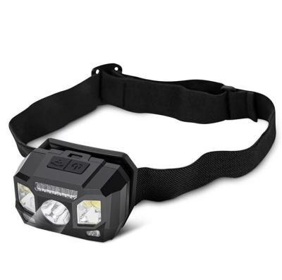 China Hard Hat Working Induction Camping Repair Camping Fishing Rechargeable Powerful Led Torch Headlamp for sale