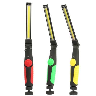 China 2021 New ABS Portable Adjustable USB Rechargeable Handheld Folding COB Led Worklight for sale