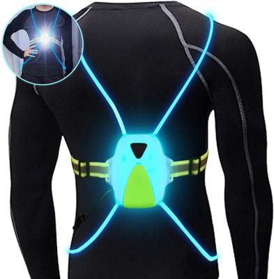 China LED FLASH 2021 New Running and Cycling Outdoor Rechargeable LED Safety Reflective Vests for sale