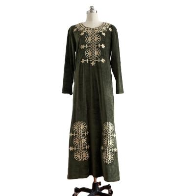 China 100%Polyester Kaftan Super Soft Kaftan Abaya Islamic Clothing For Women Dresses Muslim Long Robe Gown Long for sale