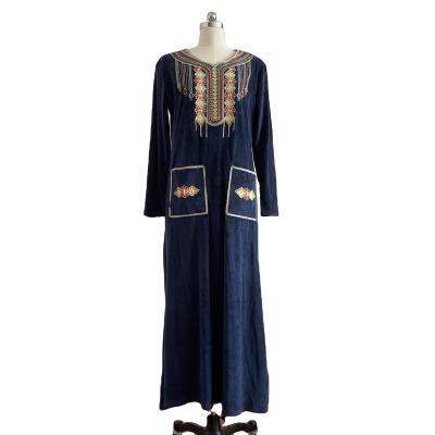 China 100%Polyester Kaftan Super Soft Kaftan Abaya Islamic Clothing For Women Dresses Muslim Long Robe Gown Long for sale