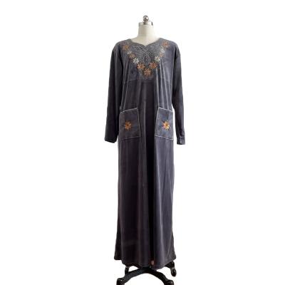 China 100%Polyester Kaftan Super Soft Kaftan Abaya Islamic Clothing For Women Dresses Muslim Long Robe Gown Long for sale