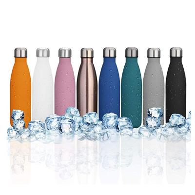 China 500ml Viable Custom Water Bottle Double Wall Cola Shape Sports Water Bottle Logo Vacuum Insulated Stainless Steel for sale