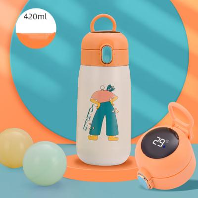 China Viable Promotional Goods Led To Show Stainless Steel Cute Thermal Smart Water Bottle With Rope Lid for sale