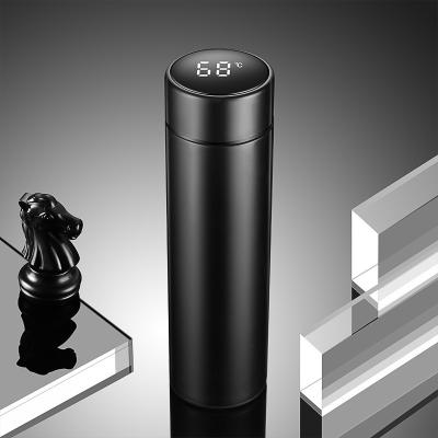 China Sustainable Stainless Steel Termo Digital Custom Vacuum Insulated Temperature Flask Smart Led Thermo Water Bottles With Temperature Display for sale