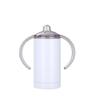 China 2021 Hot Sale 12oz Double Wall 304 Stainless Steel Tumbler With Handle Baby Sippy Cup Viable Thermal Tumbler for sale