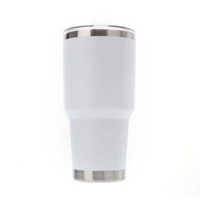 China Factory Wholesale Custom 30oz Empty Viable Double Wall Logo Insulated Stainless Steel Coffee Wine Tumbler With Straw for sale