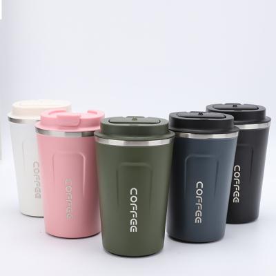 China Durable 380ml 510ml Double Wall Stainless Steel Custom Car Mugs Vacuum Insulated Coffee Mugs With Lids for sale