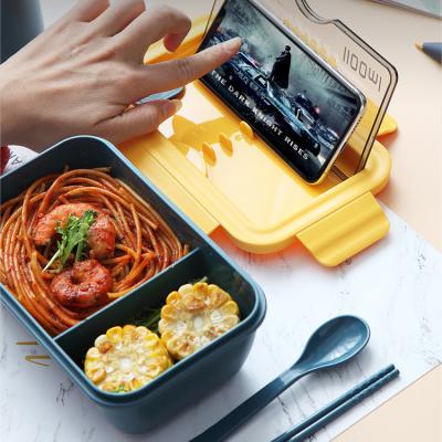 China Microwavable Takeaway Food Lunch Box Customized Logo Food Grade Plastic Bento Box Tiffin Box for sale