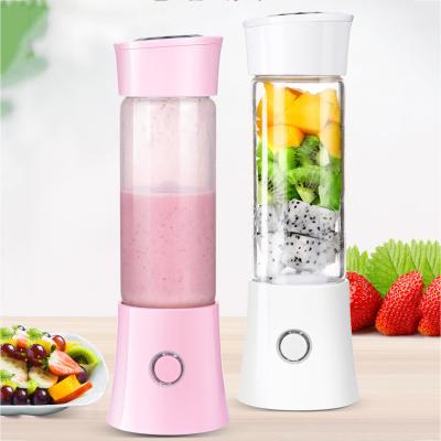 China Convenient Portable Electric Juicer 480ml Mini Wireless Usb Mini Wireless Fruit Vegetable Home Electric Blender Rechargeable Dishwasher Safe for sale