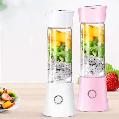 China Convenient Popular Styles 480ml Wireless Plug Usb Rechargeable Portable Juicer Mini Fruit Blender Cup Portable With Resistance Control for sale