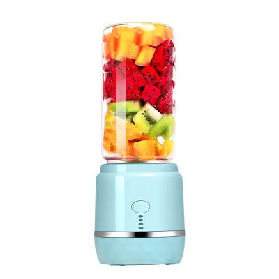 China Convenient Electric Mini Juice Blender Food Processor Smoothie Handheld Usb 400ml Bottle 6 Leaf Blade Portable Juicer for sale