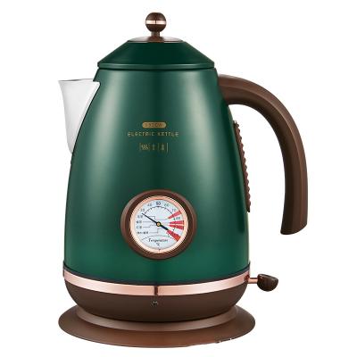 China Keep Hot Stainless Steel Electric Temperature Control Supplier 1800W 1.7L Amazon Retro Electric Kettle for sale