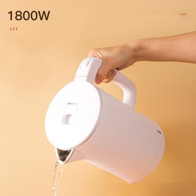 China Electric Water Boil-Dry Kettles 1.8L 1800w Kitchen Stainless Steel Protection Boiler Portable White Electric Kettle For Home Office for sale