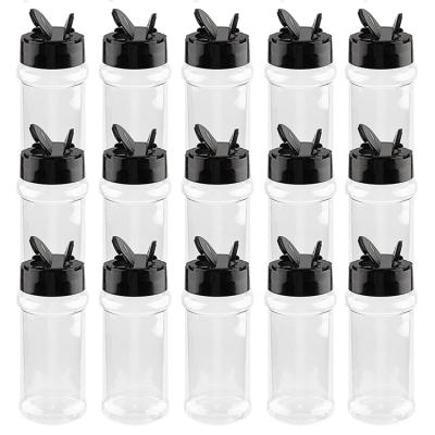 China Sustainable Herbs 80-360ml Spice Tools Packaging Salt Shaker Plastic Spice Bottle Empty Spice Jars for sale