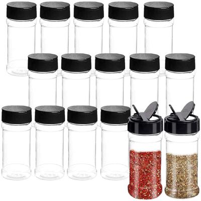 China Viable Wholesale Kitchen Spice Jars And Plastic Salt Bottle Pepper Chilli Shaker Garlic Spice Bottle With Flip Lid for sale