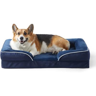 China Wholesale Custom Breathable Dog Sofa Bed Dual Use Double Sided Pet Beds Dog Nest Rectangle Pet Cat Beds Large for sale