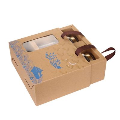 China Factory Hot Recyclable Materials Biodegradable Shape Custom Logo Wine Bottle Folding Box Cardboard Gift Box for sale