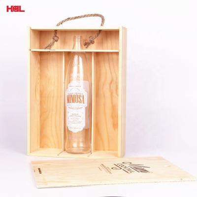 China Wholesale Simple Wooden Wine Box Europe Cheap Wooden Wine Boxes Wine Boxes for sale