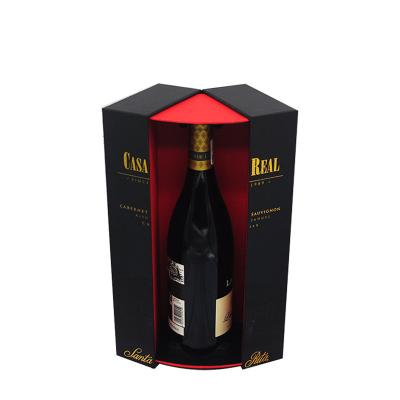 China Biodegradable The Most Fashionable And Innovative Design Luxury Double Door Whiskey Wine Champagne Cardboard Wine Box for sale