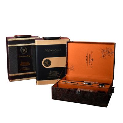 China Newest Handmade Custom Wine Box Wine Glass Box Wine Glass Gift Box for sale