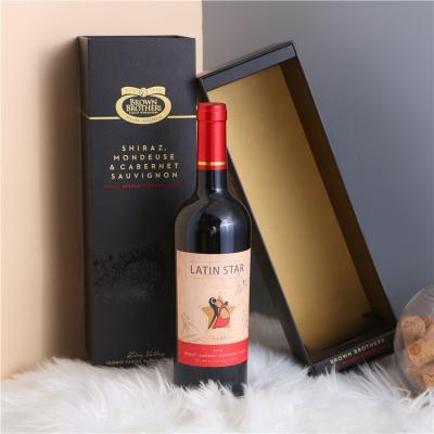 China Newest Design Recyclable Cardboard Paper Wine Box Magnet End With Logo Customize Hard Paper Box For Red Wine Gin Cognac Whiskey Gin for sale