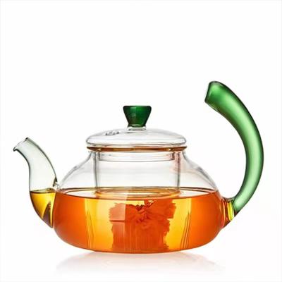 China Glass Leaf Infuser Teapot Safe Viable Kettle Tea Maker Coffee and Tea Sets for sale