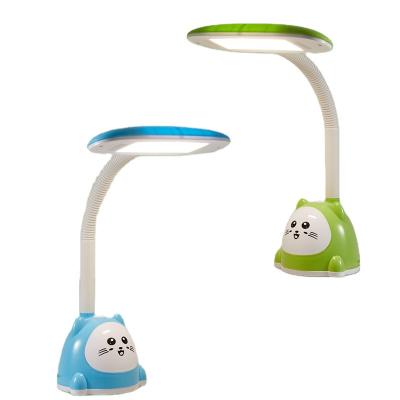 China Plug-in Functions Cartoon LED Three-speed Lighting Dimming Children's Eye Protection Student Study Bedroom Desk Lamp for sale