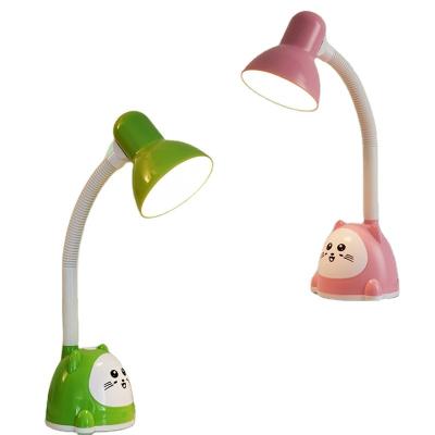 China Modern plug-in LED cartoon kids student learning INS girl button gift table lamp for sale